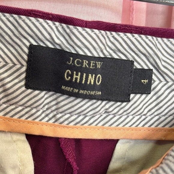 J.Crew Chino Shorts Plum Size 4 - Picture 2 of 6
